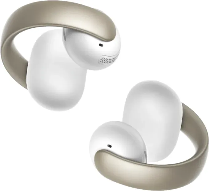 Soundcore AeroClip von Anker, Open-Ear-Kopfhörer, Bluetooth-Ohrhörer, Open-Ear-Ohrhörer, ganztägiger Tragekomfort, 4 KI-gestützte Mikrofone, sicherer Halt, 12 mm Treiber, Hi-Res, offenes Ringdesign, Weiß