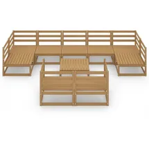 vidaXL 10-tlg. Garten-Lounge-Set Massivholz Kiefer