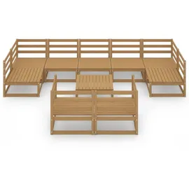 vidaXL 10-tlg. Garten-Lounge-Set Massivholz Kiefer