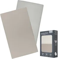 Lionelo Bambus-Spannbettlaken 118x60 cm, 2er-Set. Baby, Kinderbett, Reise, Kleinkind,