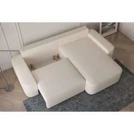 moeblo Eckcouch Bouclé 2-Sitzer Beige