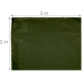 Relaxdays Abdeckplane 2 x 3 m Grün