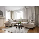 miuform Lofty Lilly - Ecksofa mit Schlaffunktion und Bettkasten Wohnlandschaft U Form, XXL Couch U Form, Big Sofa XXL, Eckcouch mit Schlaffunktion und Bettkasten, Ecksofa Beige