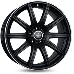 Keskin Wheels Kt16 Matt Black Lip Polish 8x18 ET 45 5/112 Alufelge Schwarz