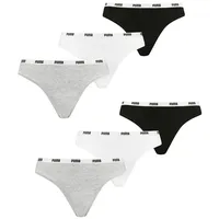 Puma Slip weich elastisch Damen - 6er Pack Iconic Strings schwarz|grau|weiß M