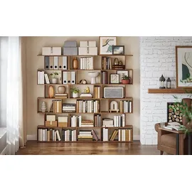 VASAGLE Bücherregal 70 x 24 x 190,5 cm Braun