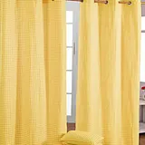 Homescapes Ösenvorhang Vichy-Karo blickdicht 2er-Set, 137/182 cm,
