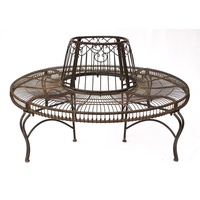 DanDiBo Ambiente Baumbank Ø 150 cm antik-braun