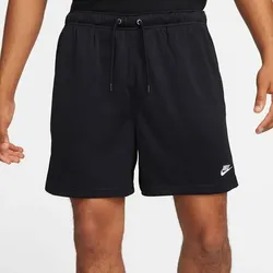 NIKE Herren Shorts Club Mesh Flow, BLACK/WHITE, L