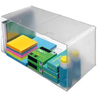kompatible Ware Deflecto "Cube" Aufbewahrungsbox transparent 30,5 x 15,3 x 15,3 cm
