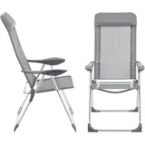 [en.casa] Gartenstühle, Errenteria 2er Set Campingstuhl 109 x 57 x 67 cm, Gartenmöbel, Gartenklappstühle