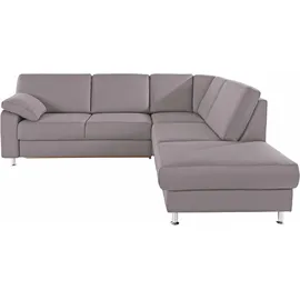sit&more Ecksofa SIT & MORE "Belfort L-Form", grau (hellgrau), B:243cm H:88cm T:218cm, Flachgewebe (100% Polyester);Luxus-Microfaser ALTARA NUBUCK (100% Polyester);Luxus-Microfaser (90% Polyester, 10% Polyamid), Sofas, Ecksofa, wahlweise mit Vorziehsitz und