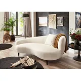 Atlantic Home Collection Chaiselongue Olivia, Nierenform-Sofa mit Zierkissen im Originalbezug weiß