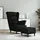 vidaXL Ohrensessel mit Hocker Samt 64 x 96 x 90 cm Schwarz