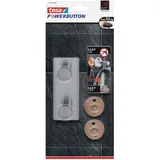 Tesa Powerbutton Classic Doppelhaken Edelstahl