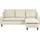 Beliani Ecksofa Hellbeige Polsterbezug L-Förmig Linksseitig Universal Traditionell Wohnzimmer - Beige/Schwarz