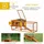 PawHut Kleintierstall 156 x 58 x 68 cm orange