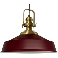 Bamyum Pendelleuchte Asletl Hängelampe, E27, Ø41cm, Bordeaux Lampe