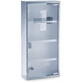 Hti-Living Medizinschrank verschließbar Edelstahl/Glas