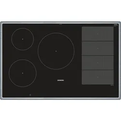 Siemens EX845LVC1E, iQ700, Induktionskochfeld, 80 cm, Schwarz, Mit Rahmen aufliegend