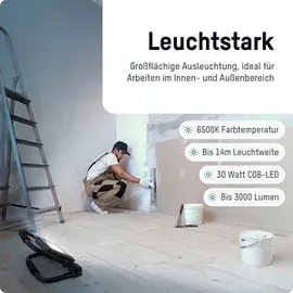 Ansmann LED Strahler FL30W 18V Akku-LED-Baustrahler schwarz