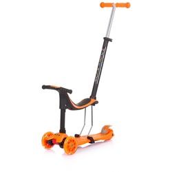Chipolino Kinderroller 3 in 1 Multi Plus 3 Räder, Laufrad, Roller, LED-Lichter orange