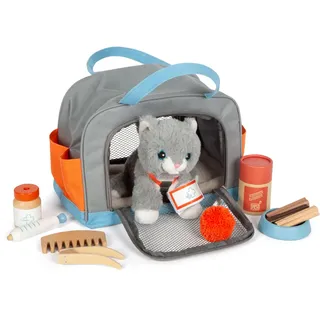 Small Foot Company Small Foot Katze mit Tasche und Pflege-Set,