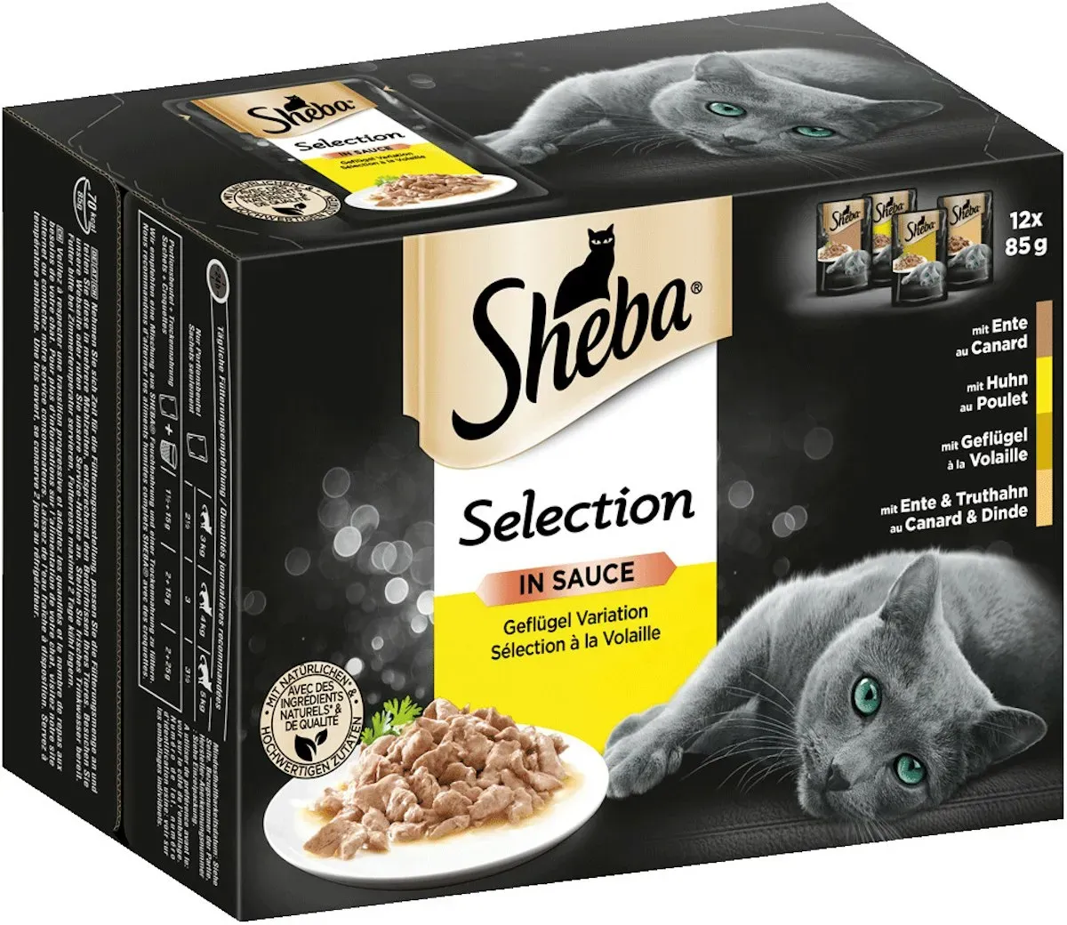 Sheba Multipack Selection Sauce Geflügel Variation  12x85 Gramm Katzennassfutter