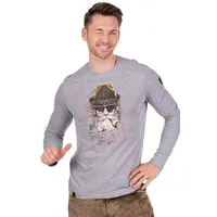 Almgwand Seidlalm Shirt Herren grau M