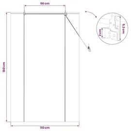 vidaXL Bambusrollo 110 x 160 cm Braun