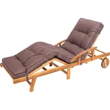 Bjird Gartenliege Auflagen für Deckchair Polsterauflage für Sonnenliege - Liegenauflage 200 x 55 x 8 cm, Braun - Braun