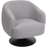 MCW Lounge-Sessel MCW-J76 Bouclé 70 x 80 x 70 cm Grau drehbar