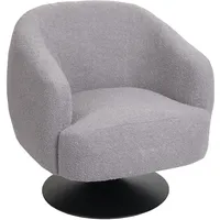 MCW Lounge-Sessel MCW-J76 Bouclé 70 x 80 x 70 cm Grau drehbar