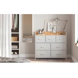 Songmics Kommode 98 x 85 x 28,5 cm Weiß