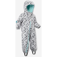 Schneeanzug Skianzug Baby - 500 Warm Lugiklip grau mit Print, blau|grau, Gr. 74 - 6-9 Monate