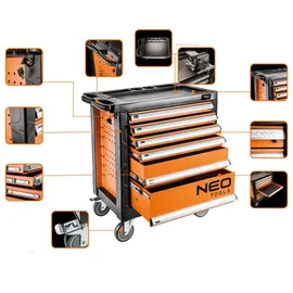 Neo Tools Werkstattwagen Stahl 126 tlg. mit Bestückung