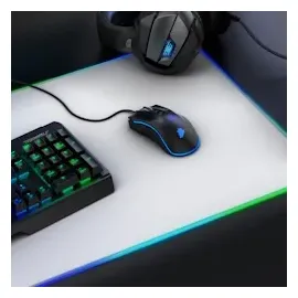 Titanwolf - RGB Gaming Mauspad - LED Schreibtischunterlage - 900x400 mm Übergröße - XXL Mousepad - LED Multi Color - 11 Beleuchtungs-Modi