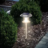 esotec Solarleuchte Edelstahl H38cm inkl. Bewegungsmelder silber