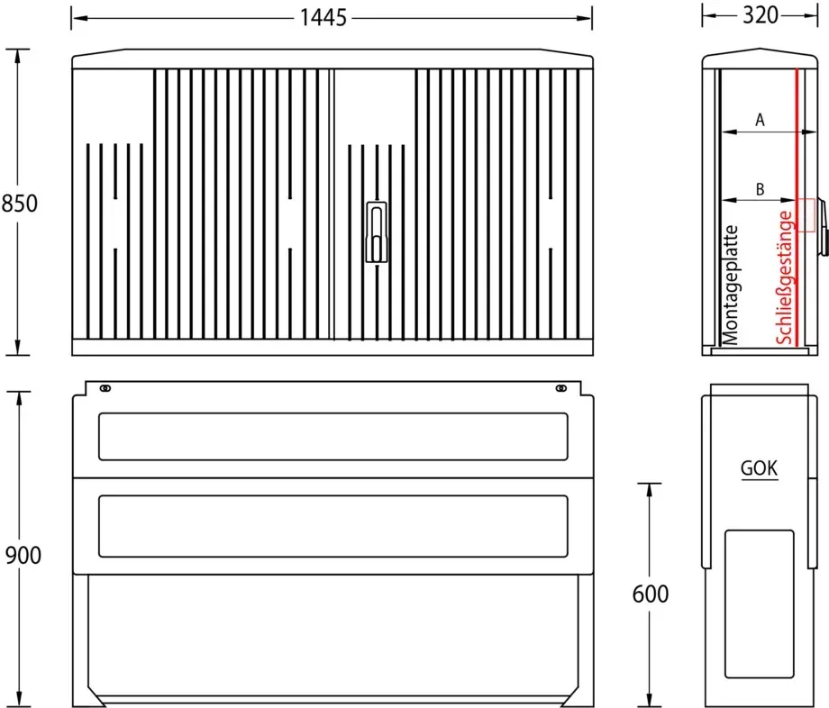 uesa Normschrank IP44 A130-M-850