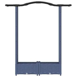 vidaXL Hochbeet mit Rankgitter und Dach 124 x 40 x 125 cm Grau