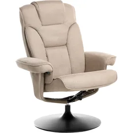 Beliani Fernsehsessel NYKS Stoff 87 x 98 x 81 cm Taupe