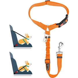 luxuskollektion Hundegurt 2-in-1 fürs Auto orange
