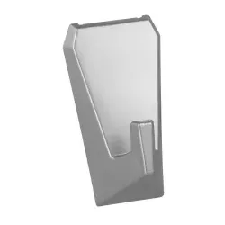Metaltex pullCLEAN Klebehaken, silber, Haken zum Kleben mit drei rückstandsfrei ablösbaren Klebestreifen, 1 Packung = 1 Stück
