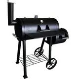 Smoker Portland, schwarz, Grillrost 67x34cm schwarz