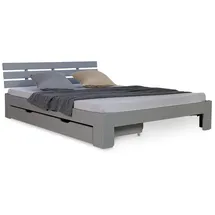 Homestyle4u Bettkasten in Grau 173x16x63 cm 2040,