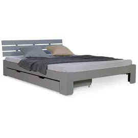 Homestyle4u Bettkasten in Grau 173x16x63 cm 2040,