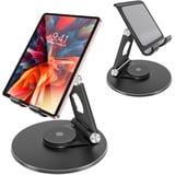 Sxuan Tablet Ständer Höhenverstellbar, iPad Ständer Tisch mit Schwer Basis, Tablet Halterung Ständer für iPad Pro 12.9/11, iPad Air, iPad Mini, Tab, iPhone und alle 4,7"-13" Geräte, Schwarz