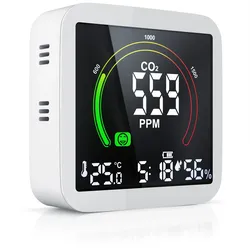 Brandson CO2 Messgerät für Raumluft, Luftqualitätssensor, Alarmfunktion, präzise CO2-Messung, für Innenräume