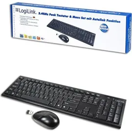 Logilink Wireless Tastatur DE Set schwarz (ID0104)