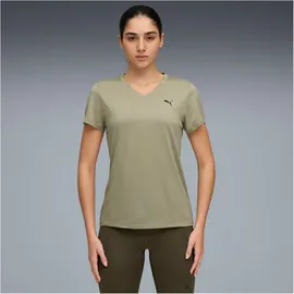 Puma TAD Essential Vneck Damen T-Shirt grün - Lux army S